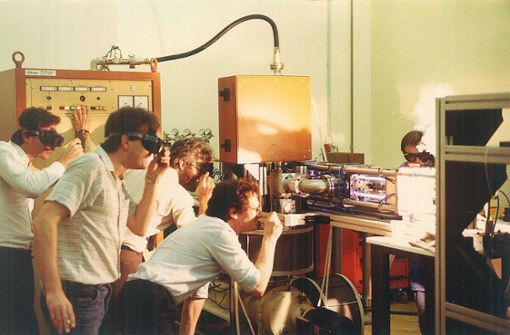 Im Jahr 1985 wurde bei Trumpf der erste Laser gezündet. Dies war ein Durchbruch für die weitere Entwicklung des Unternehmens. Foto: Trumpf