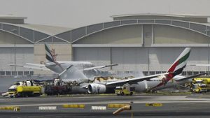 Emirates ist weltweit eine der größten Luftlinien, mit fast 240 Flugzeugen: Dass die Bruchlandung am 3. August 2016 so glimpflich abgelaufen ist, zeugt von gutem Sicherheitstraining Foto: AFP