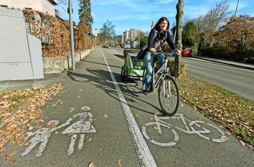 Kombinierte Fuß- und Radwege:  Nicht nur in Herrenberg  geht es eng zu. Foto: factum/Granville