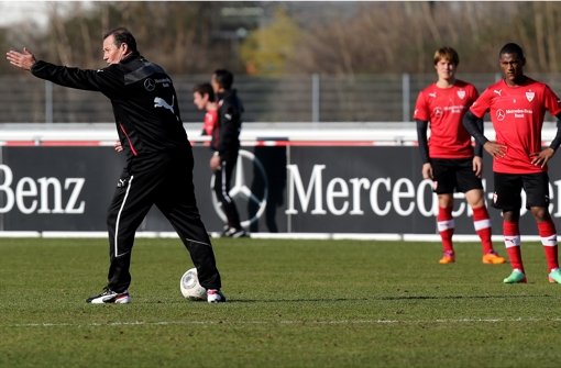 Huub Stevens beim VfB-Training Foto: Pressefoto Baumann