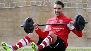 Statt Gewichte zu stemmen, spielt Mohammed Abdellaoue für den VfB II Foto: Baumann