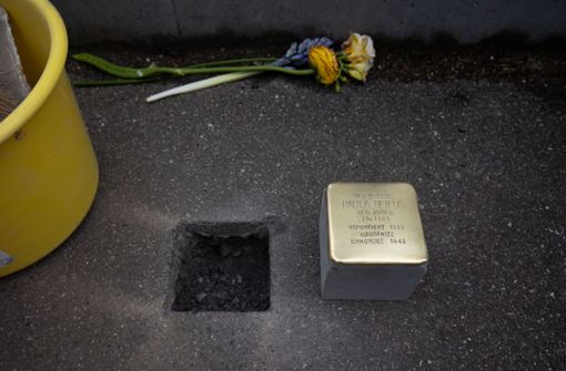Ein Stolperstein zu Ehren von Paula Beifus Foto: Lichtgut/Leif Piechowski/Leif-Hendrik Piechowski