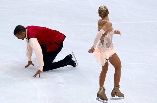 Wieder nur Bronze: Savchenko und Szolkowy patzten in der Kür Foto: Getty Images Europe