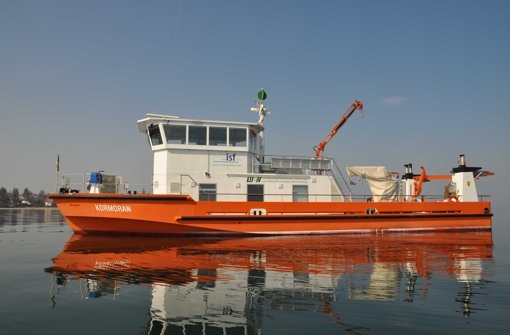 Das Forschungsschiff Kormoran liefert wertvolle Datena us dem Bodensee Foto: LUBW