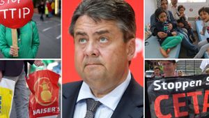 SPD-Chef Gabriel macht sich zurzeit bei vielen Themen beim Koalitionspartner CDU/CSU unbeliebt. Foto: dpa