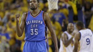 Riesen-Deal in der US-Basketball-Profiliga NBA: Kevin Durant wechselt von Oklahoma zu den Golden State Warriors. Foto: AP