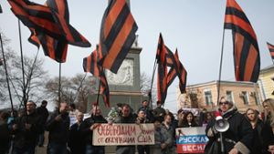 Pro-Russische Sympathisanten in Simferopol. Foto: Getty Images Europe