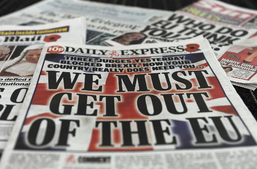 Viele britische Medien haben eine sehr dezidierte Position in Sachen Brexit. Foto: AFP