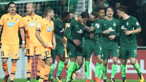 Werder Bremen freut sich, Hoffenheim hingegen trauert. Foto: Bongarts