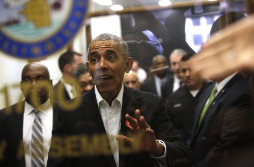 Barack Obama am Mittwoch im Gericht in Chicago. Foto: Getty