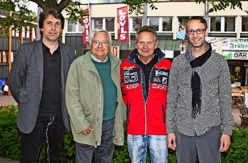 Im Mai 2014 war  die Welt noch in Ordnung: Der VVF-Vorstand Ingo Vögele, Klaus Luhmann, Hans Guryca und Folkmar Schiek (von links). Foto: Archiv Rebecca Stahlberg