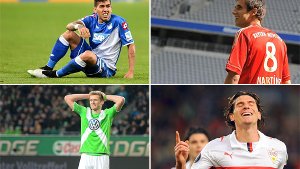 Firmino, Martinez, Gomez und Schürrle (von links oben im Uhrzeigersinn) sind vier der teuersten Transfers der Bundesliga-Geschichte. In unserer Bildergalerie stellen wir die Top Ten vor.  Foto: dpa/Getty Images/SIR-Montage