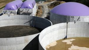 Gärbottiche einer Biogasanlage bei Pforzheim – die Branche hat es derzeit schwer. Foto: dpa