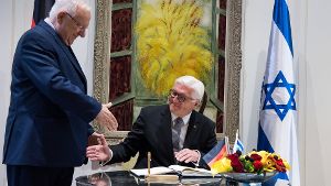 Der deutsche Bundespräsident Steinmeier und sein israelischer Amtskollege Rivlin verstehen sich. Foto: dpa