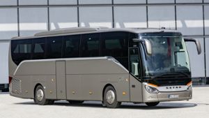 Der Reisebus Setra S 515 HD Comfort Class ist vom 19. bis zum 26. Oktober zu sehen. Foto: MediaPortal Daimler AG