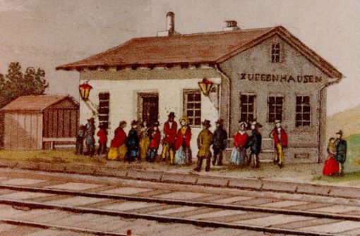 Der erste Zuffenhäuser Bahnhof war bis 1868 in Betrieb. Foto: Sammlung Schweikart