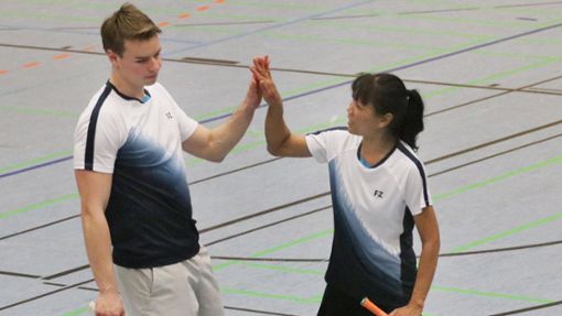 Erfolgreiches Badminton-Gespann der KSG Gerlingen: Patrick Bergmann und Praphaporn  Berkemer Foto: Andreas Gorr