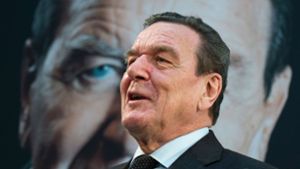 Gerhard Schröder hat auch lobende Worte für Donald Trump. Foto: AFP