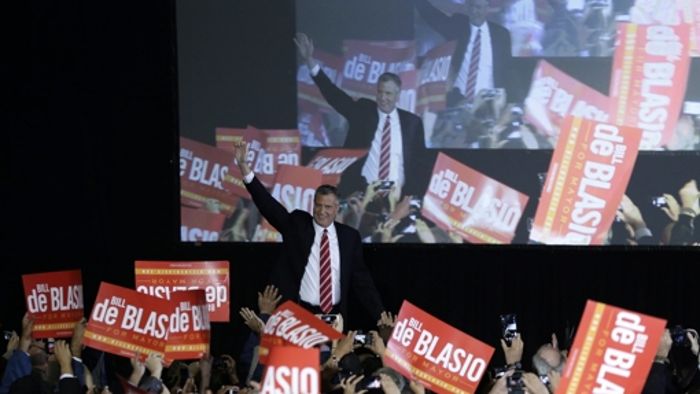 Demokrat Bill de Blasio wird neuer Bürgermeister