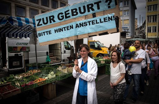Proteste gegen den Hebammenmangel hat es in Stuttgart schon einige geben. Foto: Lichtgut/Zweygarth