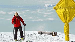 Geschafft: Endlich oben auf dem Grebenzen-Gipfel. Foto: Albers