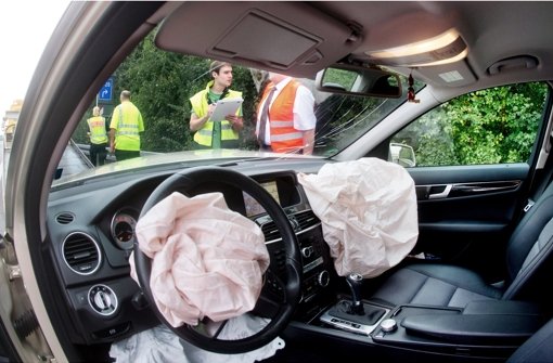 Ungefährlich: Ein bereits ausgelöster Airbag. Foto: Archiv