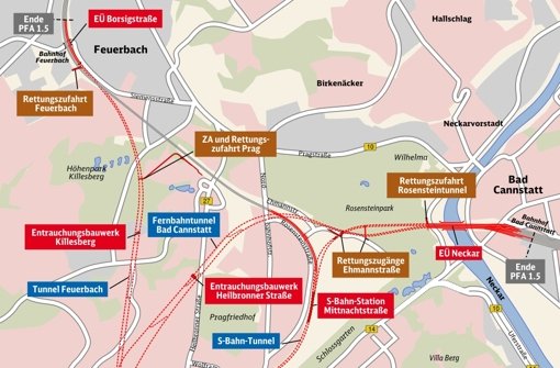 So sehen die Stuttgart-21-Pläne für Bad Cannstatt aus. Foto: Deutsche Bahn