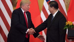 US-Präsident Donald Trump zu Gast bei Chinas Präsident Xi Jinping Foto: AFP