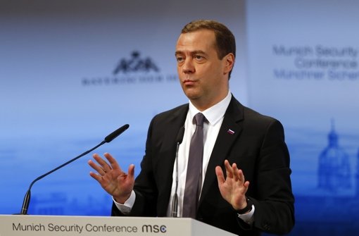 Medwedew spricht auf der Sicherheitskonferenz in München. Foto: AP
