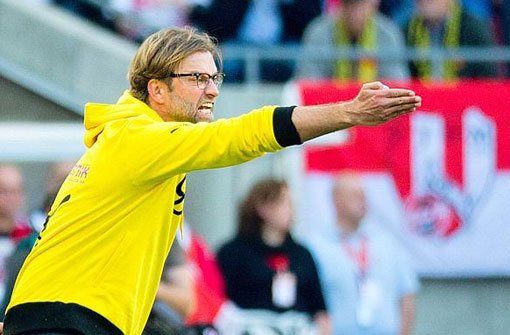 Jürgen Klopp sieht rot: Der BVB kassierte in Köln die dritte Bundesliga-Niederlage in Serie. Foto: dpa