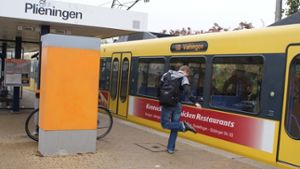Die CDU-Gemeinderatsfraktion wünscht sich, dass für die Stadtbahn künftig nicht an der Haltestelle „Garbe“ Schluss ist, sondern dass sie weiterfährt bis zum Campus der Hohenheimer Universität. Foto: Archiv Stefanie Käfferlein