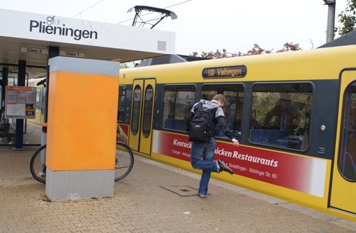 Die CDU-Gemeinderatsfraktion wünscht sich, dass für die Stadtbahn künftig nicht an der Haltestelle „Garbe“ Schluss ist, sondern dass sie weiterfährt bis zum Campus der Hohenheimer Universität. Foto: Archiv Stefanie Käfferlein
