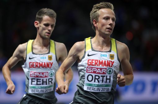Deutsches Duo über 5000 Meter: Marcel Fehr (links) und Florian Orth Foto: dpa