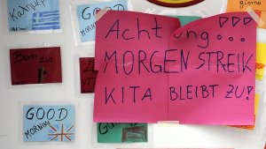 Bild vom Streik im Jahr 2009, als Erzieherinnen im Arbeitskampf waren Foto: dpa