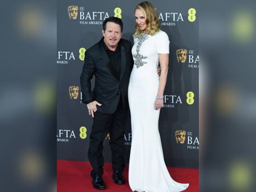 Michael J. Fox lief mit Ehefrau Tracy Pollan über den roten Teppich der BAFTAs 2024. Foto: imago/ABACAPRESS
