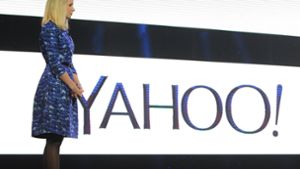 Marissa Mayer spricht 2014 auf der IT-Messe CES in Las Vegas: Die Yahoo-Chefin konnte in den vergangenen Jahren den Internetpionier nicht auf Kurs bringen. Foto: dpa