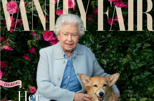 Die Hunde müssen mit aufs Bild: Queen Elizabeth II. auf dem Cover der „Vanity Fair“. Foto: Vanity Fair
