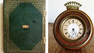 Das Gästebuch und die geerbte Uhr. Foto: privat