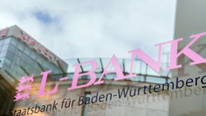 Unterstützt Gründer: die L-Bank – hier das Logo am Standort Stuttgart Foto: dpa