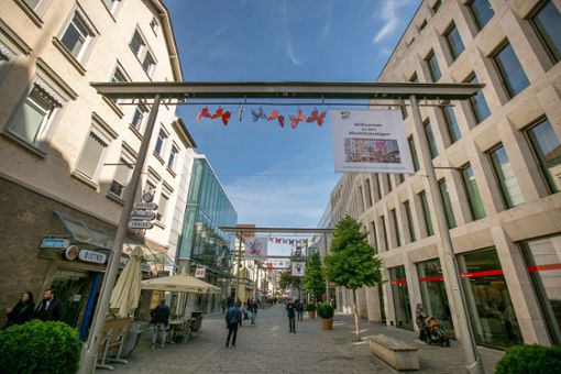 In der Esslinger Bahnhofstraße sind die Stahlbögen ein Blickfang. Umrankt von Weinreben, so ein Vorschlag beim Altstadtviertele, würden sie mehr Lokalkolorit verbreiten. Foto: Roberto Bulgrin