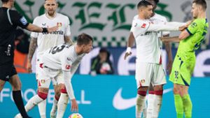 Leverkusen und Wolfsburg trennen sich 0:0-Unentschieden. Foto: dpa/Swen Pförtner