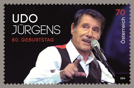 Kommt am 18. Oktober auf den Markt: Udo-Jürgens-Briefmarke Foto: pro