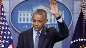 Beinahe melancholisch und mit mahnenden Worten gab US-Präsident Barack Obama seine letzte Pressekonferenz. Foto: AP