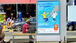 Die Bundeszentrale für gesundheitliche Aufklärung setzt im Kampf gegen Geschlechtskrankheiten auch auf witzige Plakate im Stadtbild. Foto: Mauritius/Alamy / Bildagentur-online/Schoening