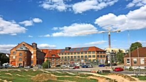 Zwischen Pumptrack,  Stadtarchiv und Zollamt soll der neue Quartiersplatz entstehen. Foto:  Claudia Leihenseder