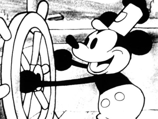 Micky Mouse im Zeichentrickfilm Steamboat Willie aus dem Jahr 1928. Foto: imago images/Everett Collection