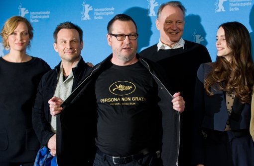 Lars von Trier (M.) bei der Berlinale Foto: dpa
