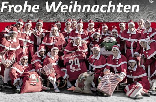 Die VfB-Profis wünschen allen Fans Frohe Weihnachten. Foto: VfB