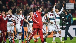 Der FC Bayern München steht nach einem 5:3 nach Elfmeterschießen gegen Leverkusen im Halbfinale des DFB-Pokals. Foto: dpa