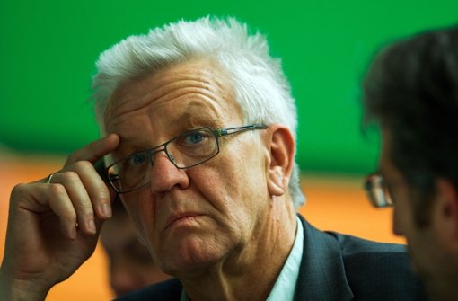 Baden-Württembergs Ministerpräsident Winfried Kretschmann bleibt seiner Linie in der Asylpolitik auch in seiner Rede auf dem Bundesparteitag der Grünen treu. Foto: dpa-Zentralbild